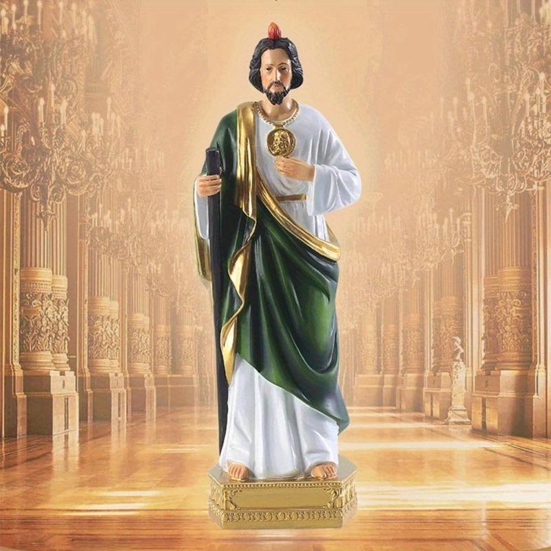 9-inch resurrected Jesus Christ statue, small statue inspired by the Holy Lord of Mercy, Easter and Lent religious sculpture, Christian lifestyle home resin decoration, large size, white