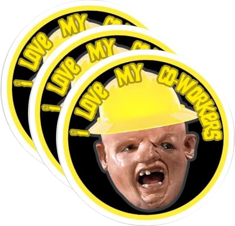 Cool Stickers Funny Love My Co-Workers Hard Hat Sticker