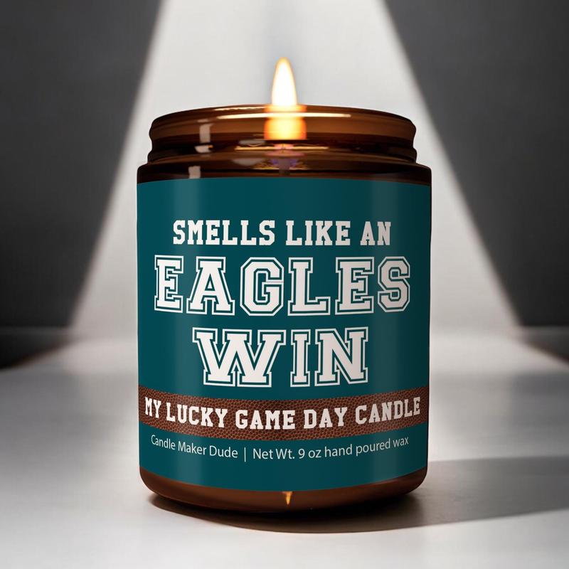 Smells Like an Eagles Win Candle, Philadelphia Football Candle, Game Day Decor, Funny Eagles Fan Gift, Lucky Eagles Candle Unique