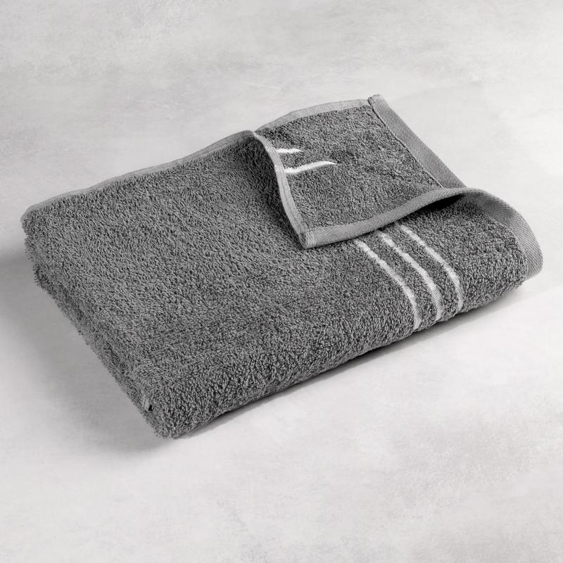 Mainstays Soft & Plush Touch 24 Piece Cotton-Recycled Polyester Bath Towel Set, Grey