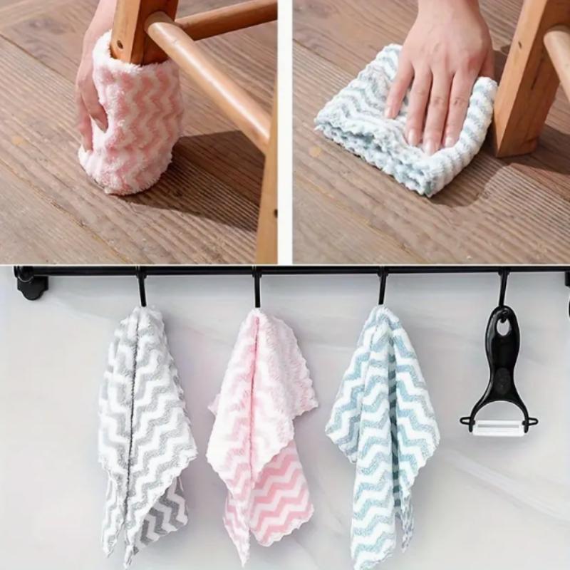 Random Color Kitchen Cleaning Cloth (10pcs), Absorbent Dishcloth, Cleaning Towel, Durable Cleaning Rag, Easy To Remove Stains and Oils, Cleaning Supplies