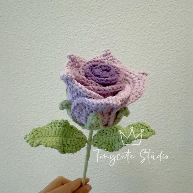 Crochet handmade Roses  knit Rose Roses  Lily of the valley   Lavenders- Plants  Decorative  Gifts   Easter  Holidays   Birthday gift Handmade  romantic  Crochet bouquet  forever flower  Marriage Proposal gift Graduation gift  handmade flower