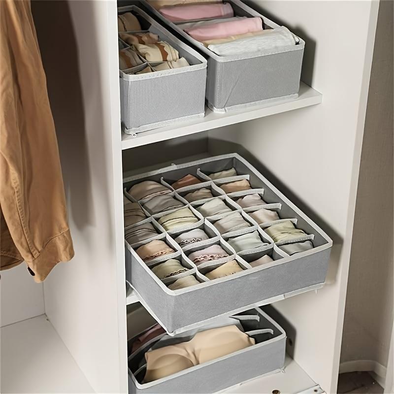 24 Grid Socks Storage Box, 1 Count Foldable Socks & Underwear Storage Box, Socks Storage Organizer, Home Organizer for Bedroom, Closet, Drawer