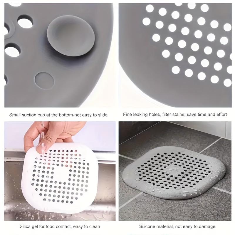 1pc Premium Silicone Anti-Blocking Hair Filter - Efficient Kitchen and Bathroom Sewer Outfall Protector - Easy-to-Clean Shower Drain and Bathtub Stopper Strainer with Long-Lasting Durability