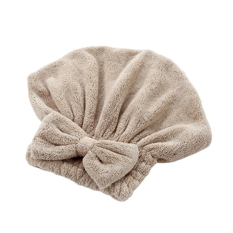 Bow Decor Hair Drying Towel, 1 Count Reusable Coral Fleece Hair Towel Wrap, Bath Hair Towel Wrap for Women