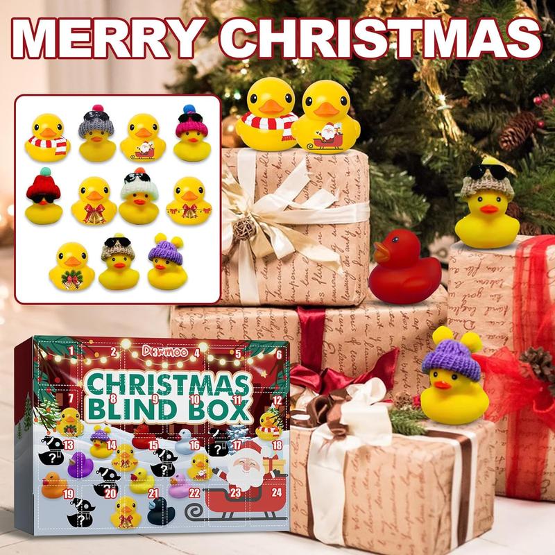 Christmas Blind Box, 1 Box Random Mini Duck Design Blind Box, Party Gift Set for Friends, Party Favors for Christmas, Party  Christmas Tree  Supplies, Christmas Advent Calendar