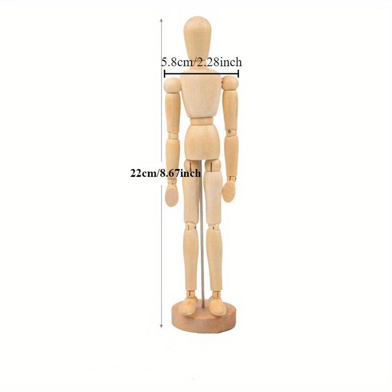 Wooden Man Model, 1 Count Wooden Man Art Sketch Mannequin, Creative Micro Desktop Decoration, Desktop Ornament for Home Office