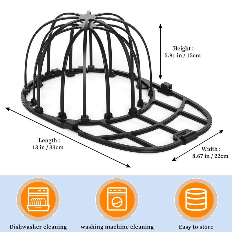 Cap Washer for Baseball Caps Washing Machine or Dishwasher Hat Washer Frame Washing Cage