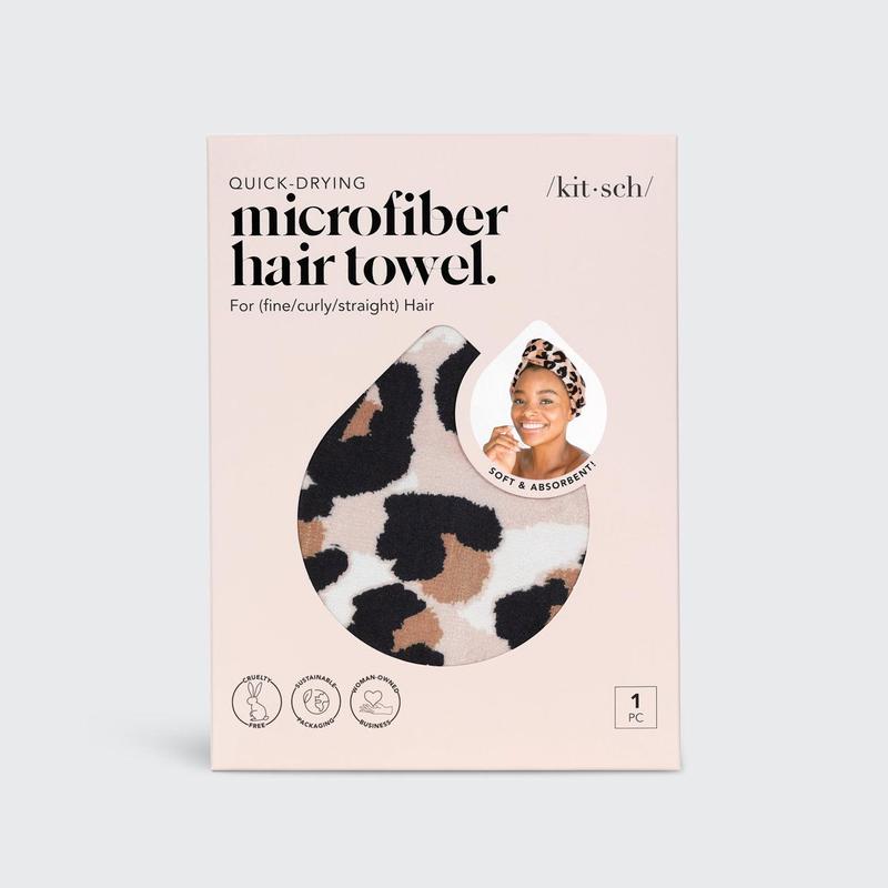 Microfiber Hair Towel - Leopard