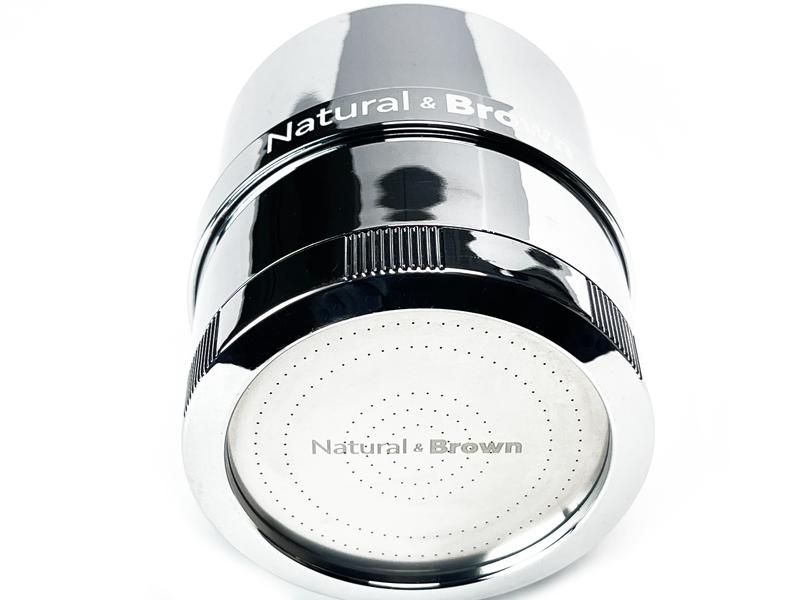 Natural & Brown Shower Head Filter - Removes Hard Water For Moisturized Hair & Skin: Product for Women,  Eliminates Chlorine, Ammonia, Toxins, & more. exfoliate your