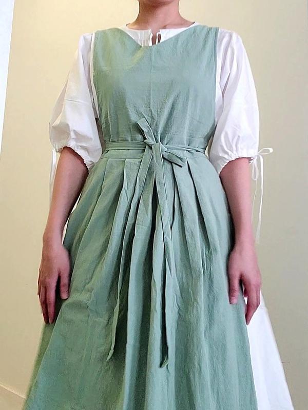 Pinafore Apron Dress, Vintage Style Cottage Aprons for Women