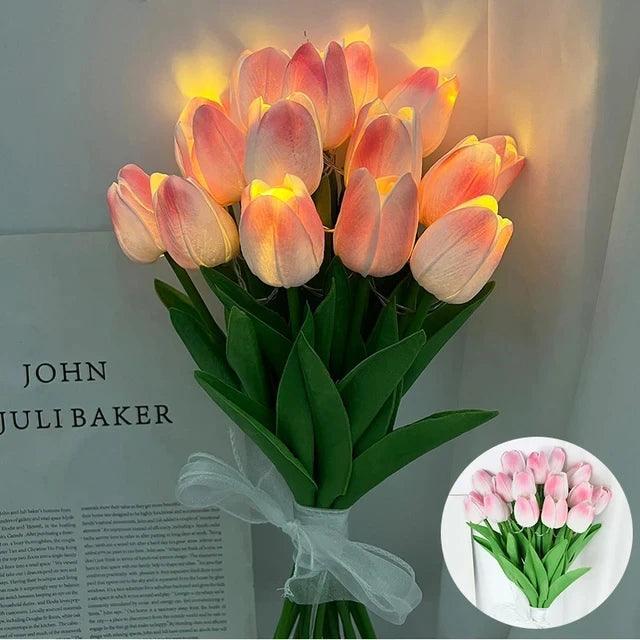 LED Tulips Flower Bouquet Decorative