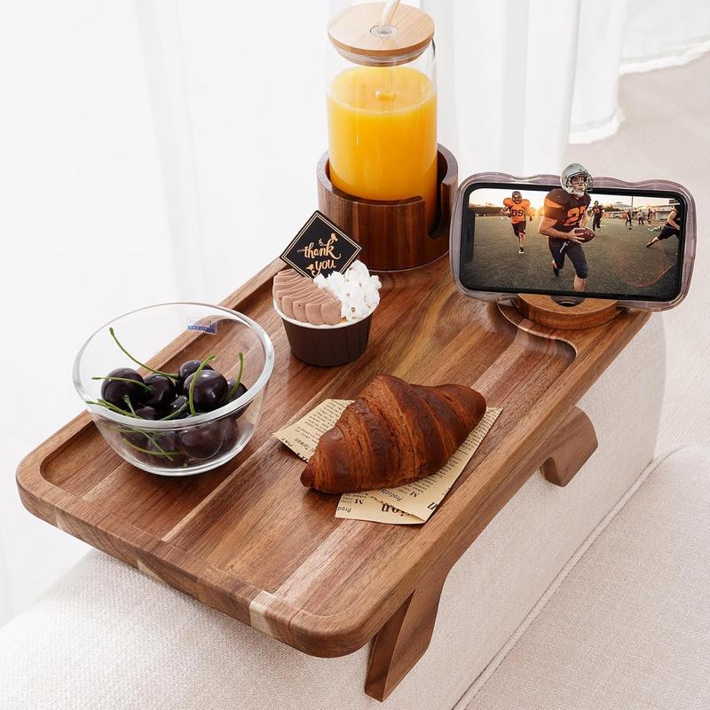 Couch Cup Holder Tray, 3 in 1 Large 15.36