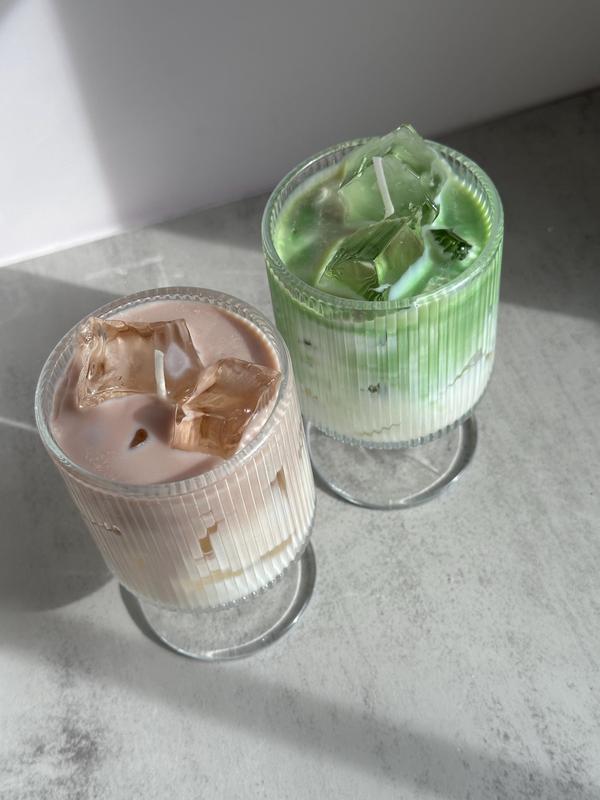 Iced Cafe Latte Candles, Iced Matcha Latte Candles, Scented Soy Candles, Food Candles, Dessert Candles, Gift for Coffee Lovers