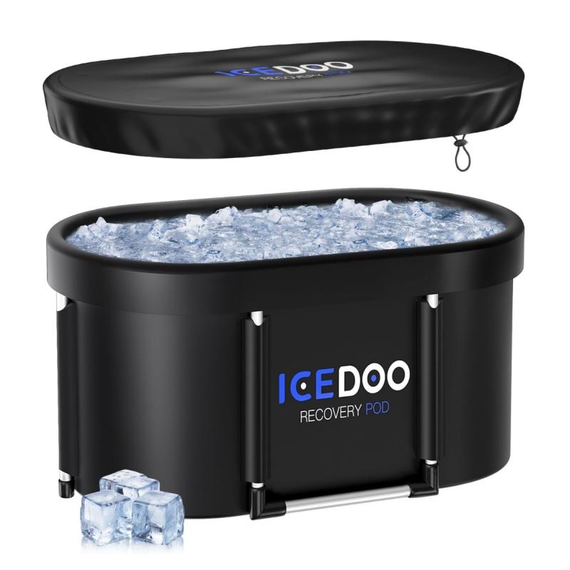 [The Black Friday] Upgrade XL Ice Bath Tub, 129 Gal Large Oval, Multi-Layer Foldable, Aluminum Alloy Support, Cold Plunge Tub for Athletes, Portable Ice Bath for Home, Gym, Outdoor Use-Ideal for Recovery christmas 2024 ornament