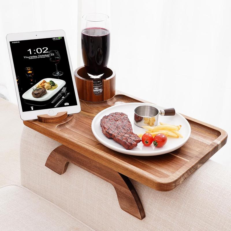 Couch Cup Holder Tray, 3 in 1 Large 15.36