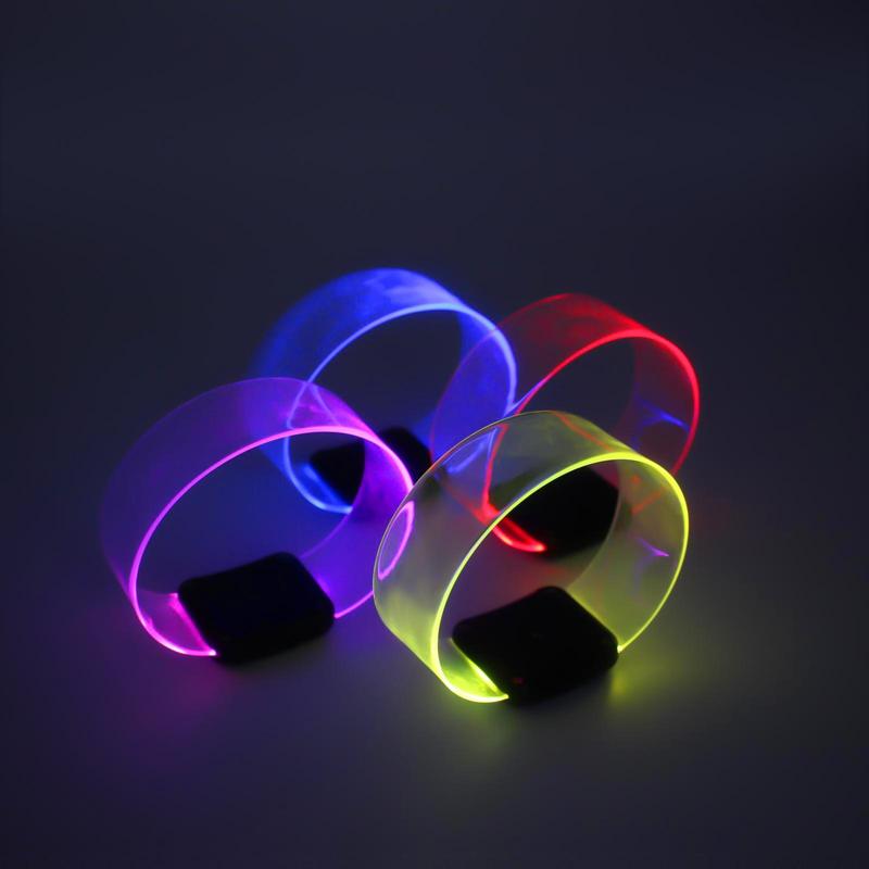 Battery Powered Glow Bracelet, LED Light Up Strap, Party Decoration Accessories For Festival, Festive & Party Supplies