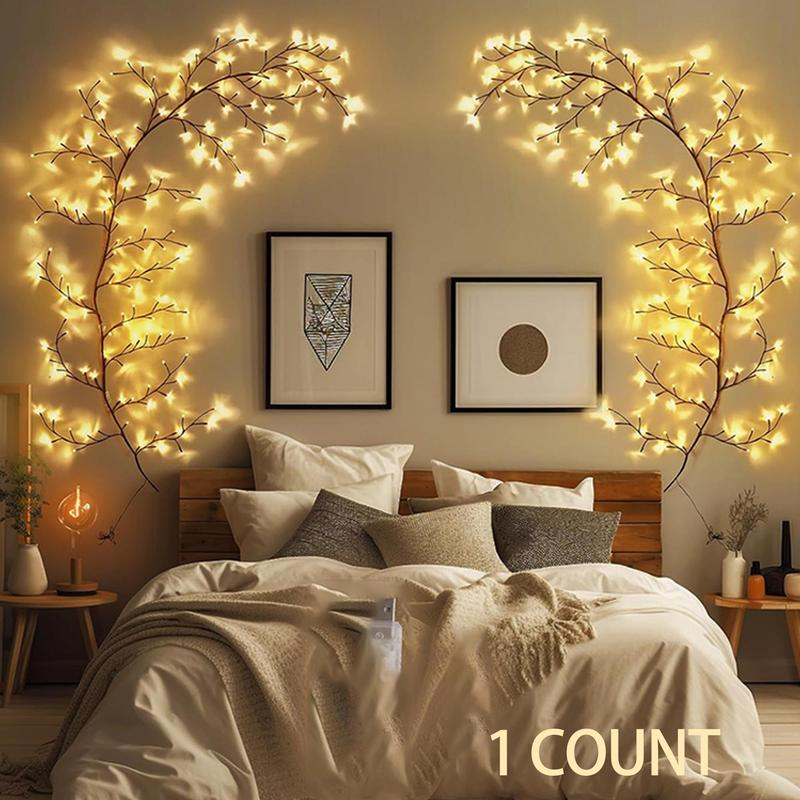 Christmas 144led Tree Branch Design LED Light, 1 Count USB Powered LED Light Room Decor, DIY Cherry Blossom Decorative Light for Home Bedroom Party Wedding Festival, Room Decor