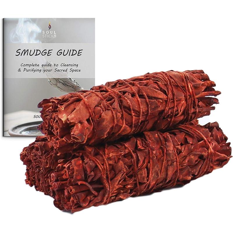 Dragon's Blood Sage Smudge Sticks with Smudge Guide (3 PK)