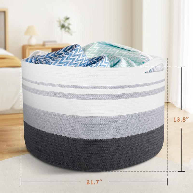 Storage Basket Large Cotton Rope Basket 21.7