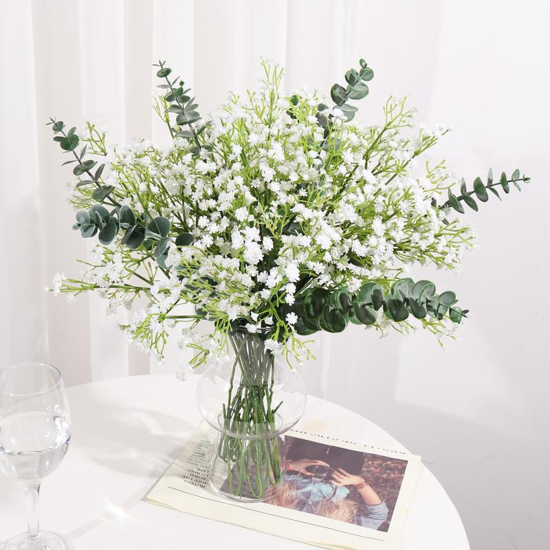 DEEMEI Artificial Baby Breath Bouquets Gypsophila Flowers Real Touch Faux Baby‘s Breath Flowers for Wedding Floral Arrangement Party Home Decoration