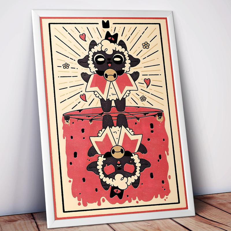 Cult of the Lamb Poster No Frame | Gaming Poster | Cult of the Lamb Prints | The Lamp Poster | Video Game Poster | Large Poster Print | Gaming Gift