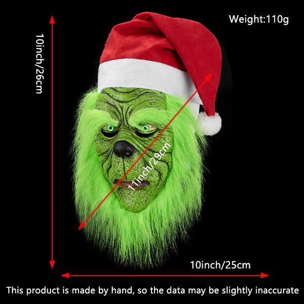 40795 Grinch Natural Latex Mask, Personalized Product, Party Props, Prank Props, Halloween Essentials, Highquality