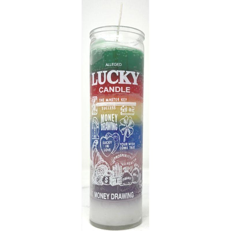 Burn Daily for Money and Fortune: 7 Day 7 Color Money Draw Candle with Clean Burning Lead-Free Cotton Wick Box Decor