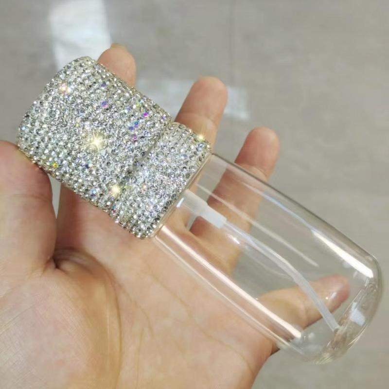 Rhinestone Decorated Spray Bottle, Portable Refillable Perfume Bottle, Empty Spray Bottle for Skin Care, Cosmetic, Travel Bottle for Women