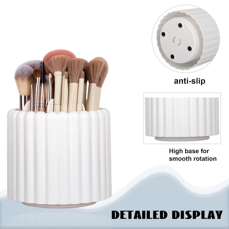 360 Rotating Makeup Brush Holder 7 Slots Make Up Brush Organizer for Vanity