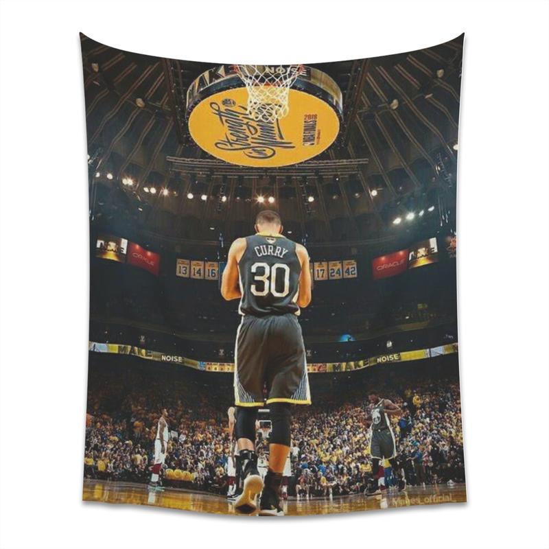 Curry Iconic Flag, Golden State Flag, NBA Poster, Curry Printed Wall Tapestry