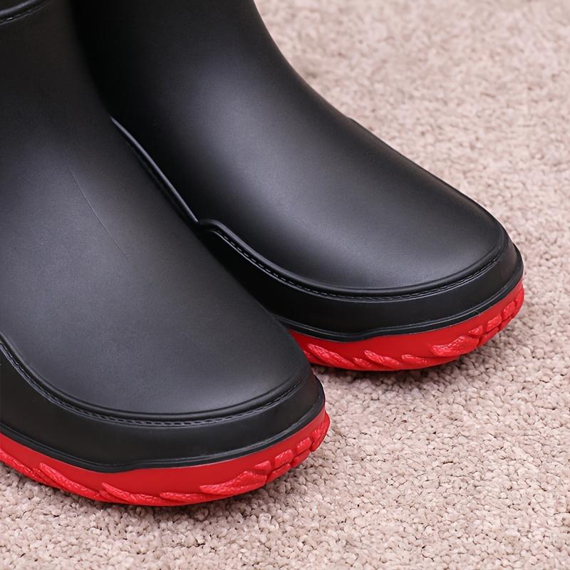 Men's Fashionable Rain Boots with Or without Warm Plush Lining, Comfortable and Durable Men's Outdoor Activity Shoes