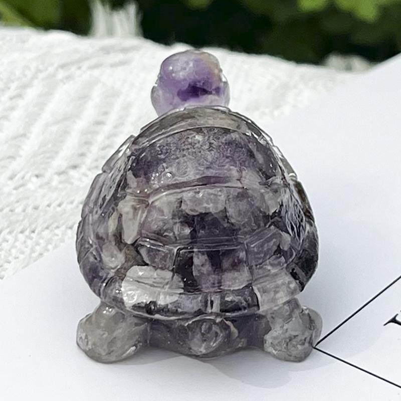 Turtle Shaped Stone Ornament, Creative Tabletop Decoration, Home Decor, Best Gifts