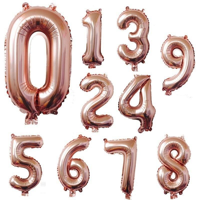 0-9 Number Shaped Balloon for Home Decor, 1 Count 40 Inch DIY Aluminum Foil Balloon, Decoration Balloon for Birthday Party Anniversary, Gift for Mom