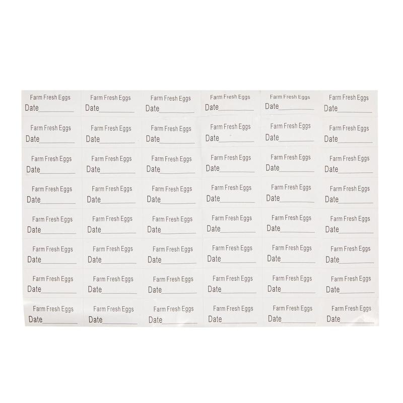 48x Egg Cartons for 1 Dozen Chicken Eggs, Clear Reusable Containers with Labels