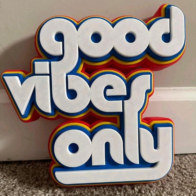 Good Vibes Wall or Desk Sign