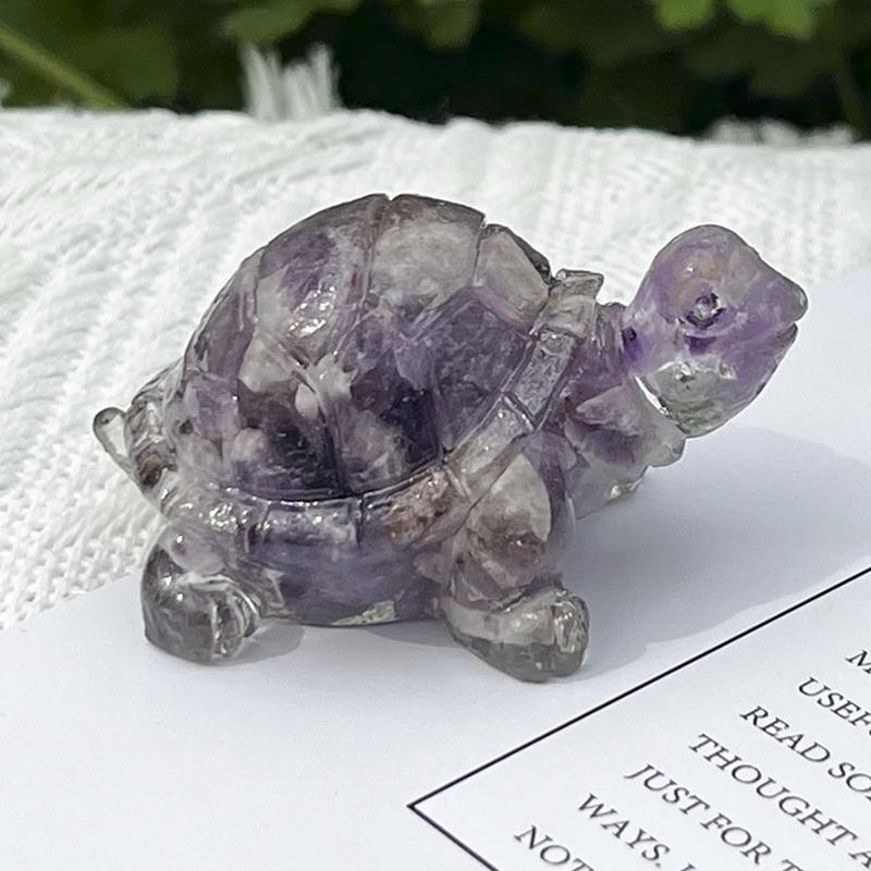 Turtle Shaped Stone Ornament, Creative Tabletop Decoration, Home Decor, Best Gifts