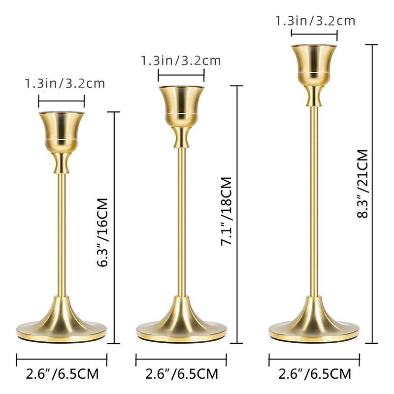 Candle Holder Set, 6 Counts set Modern Simple Candle Stand, Desktop Decoration for Home Living Room Bedroom Dining Room Wedding Party